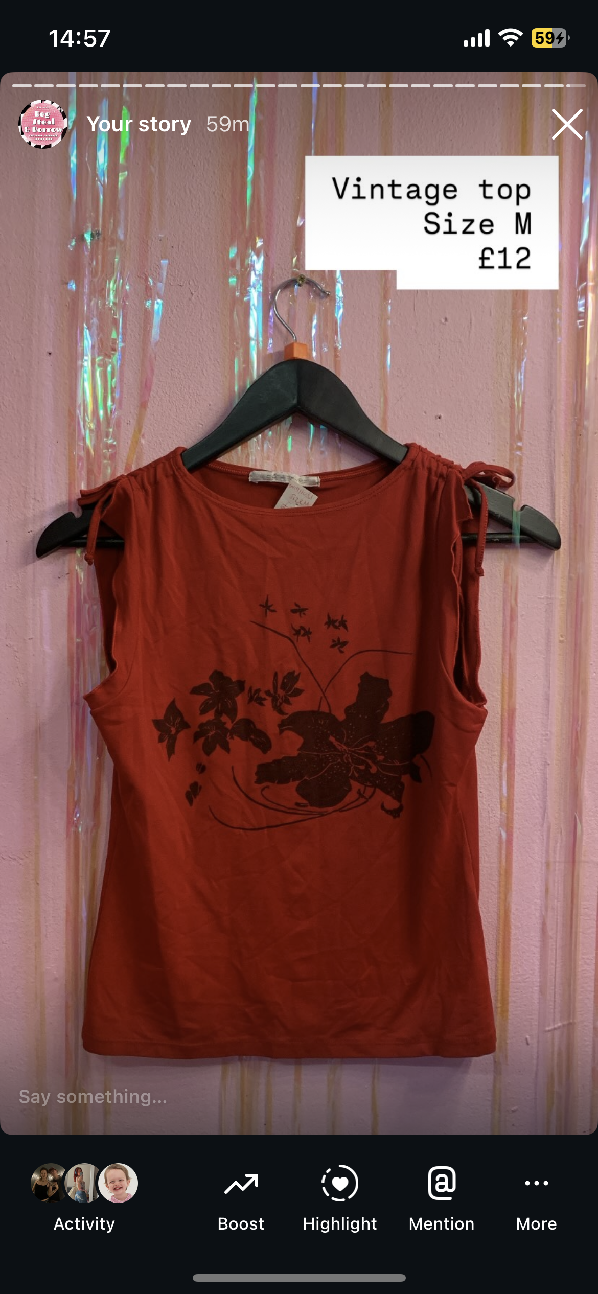 Red top for a red hot lady
