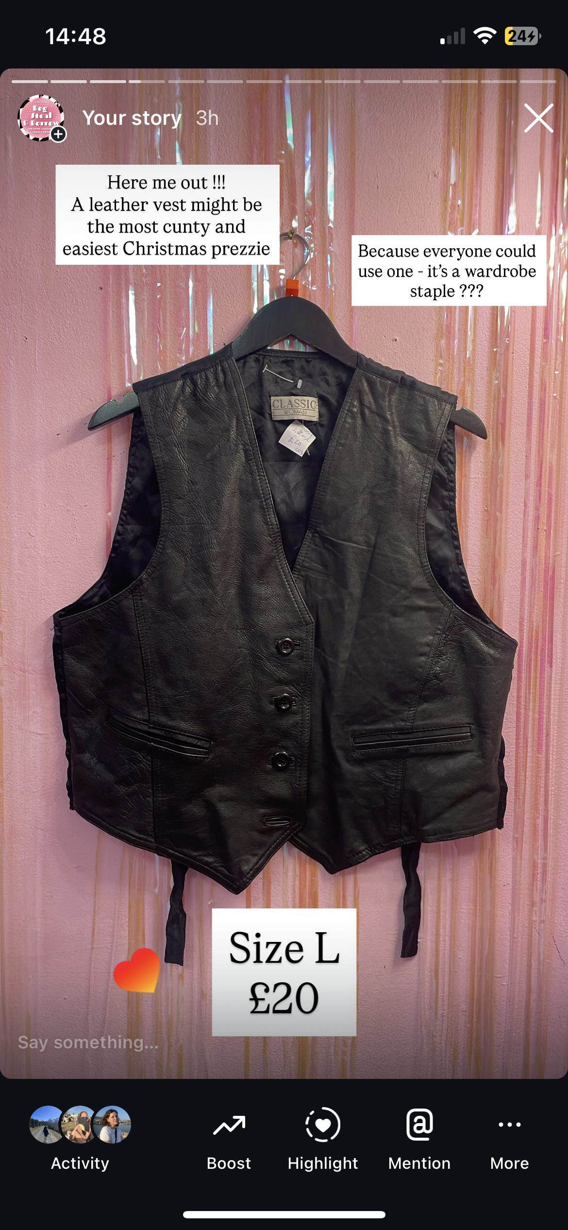 Leather vest