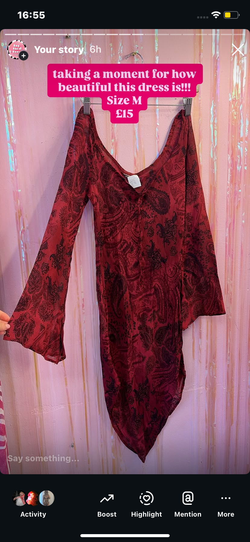 Red Paisley dress