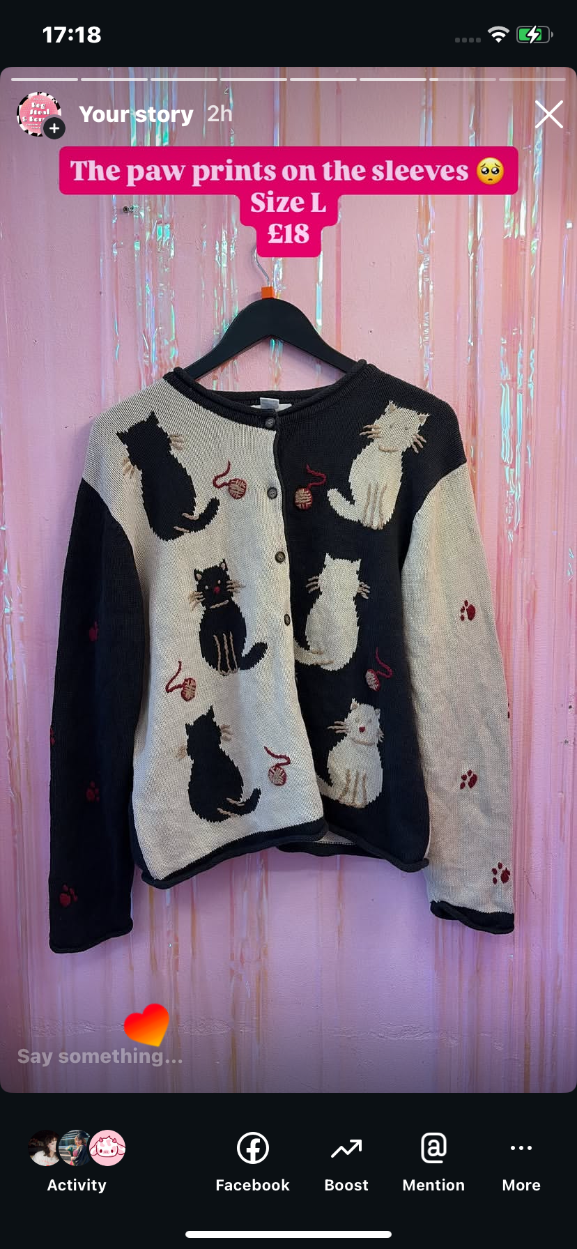 Cat cardigan 1