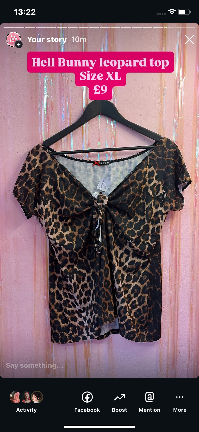 Leopard print top