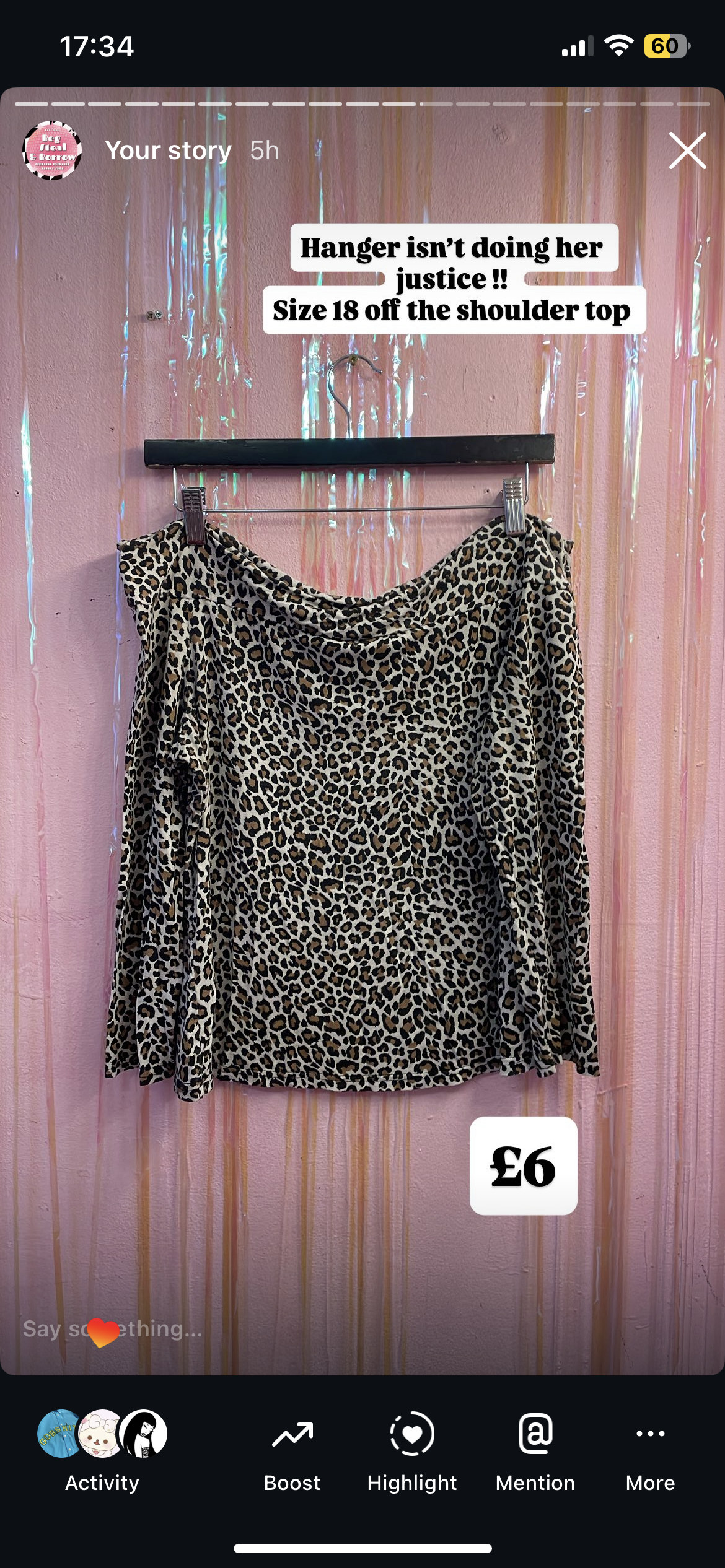 Cute leopard top purr