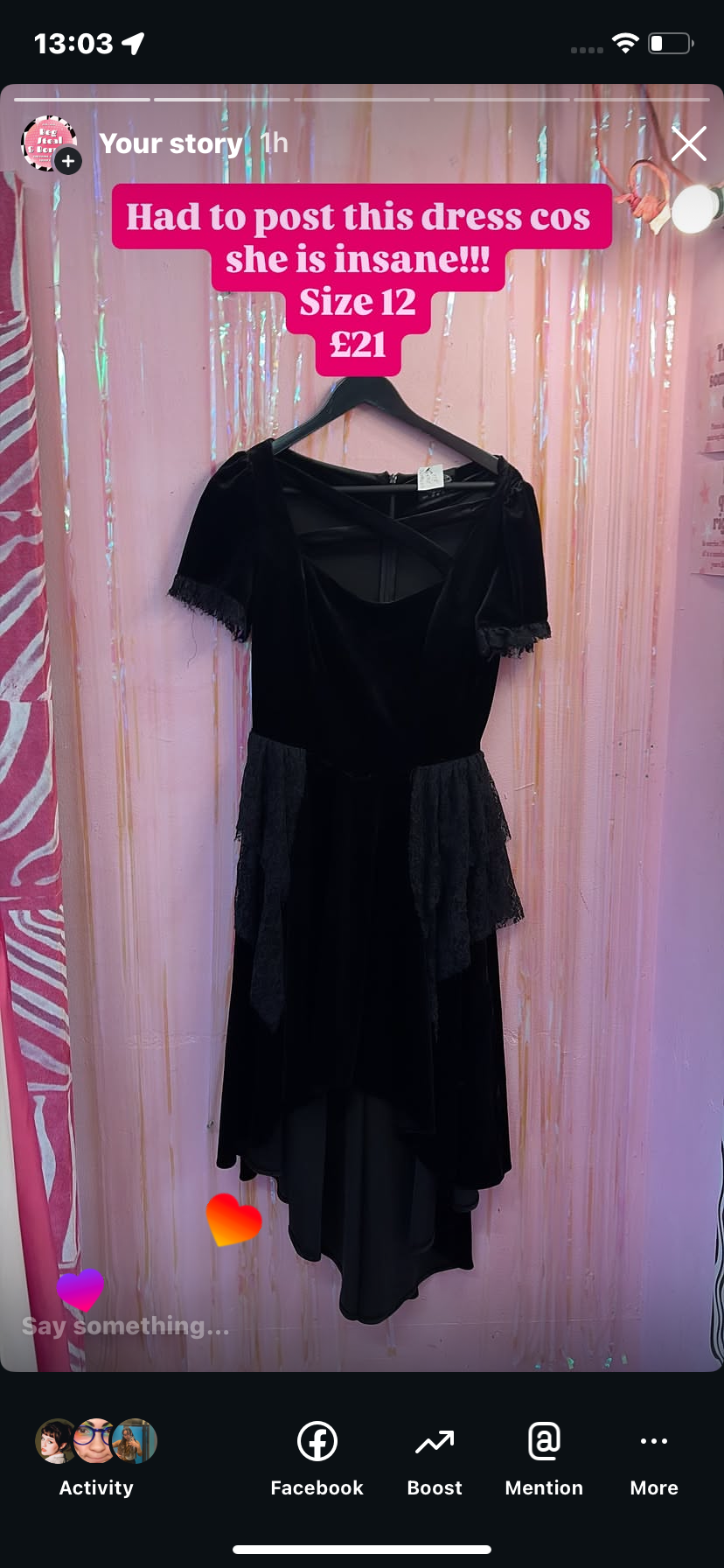Black velvet gorg dress