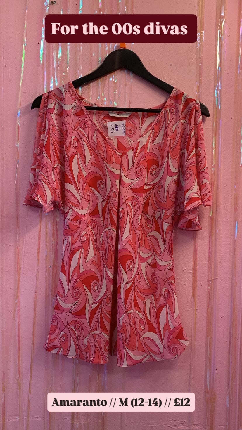 00s Amaranto Print Blouse