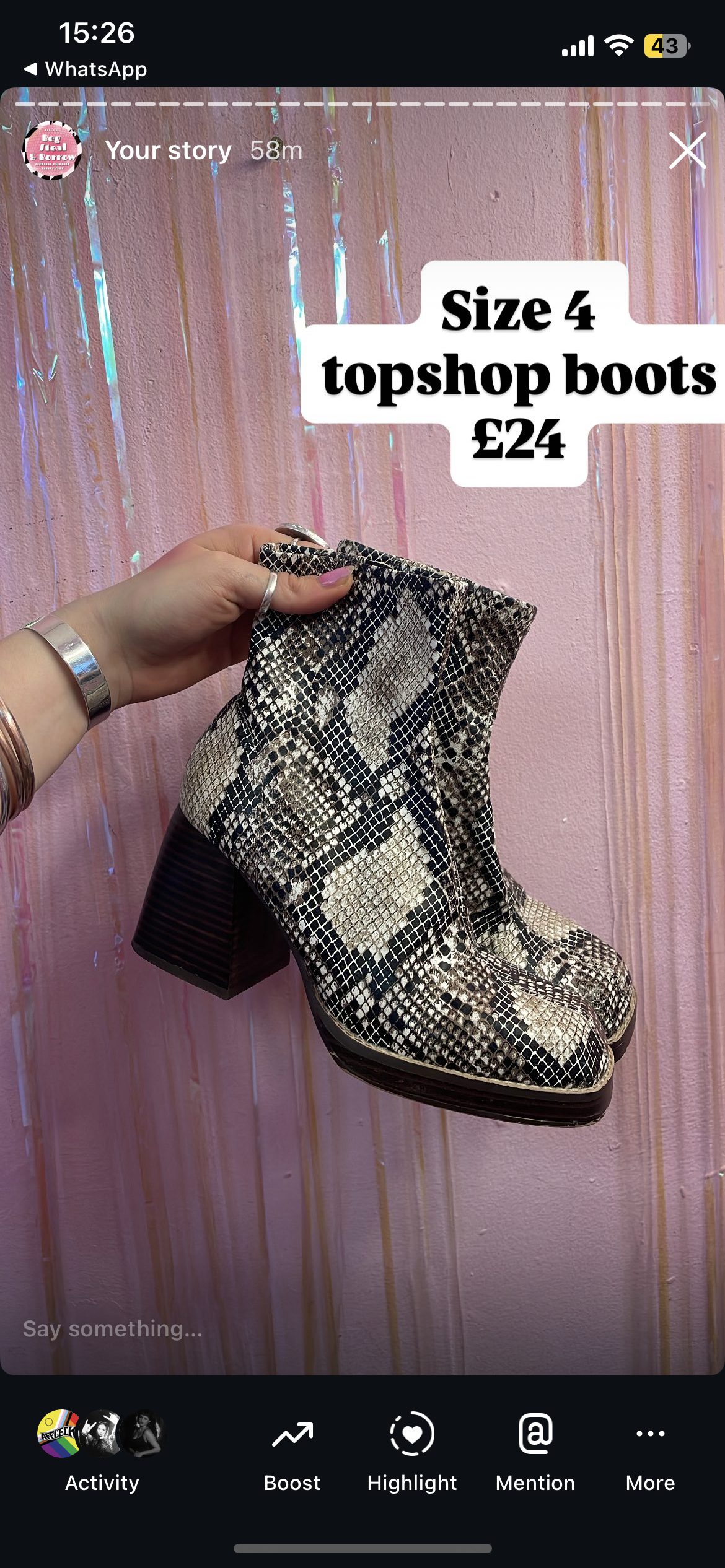 Snakeskin boots