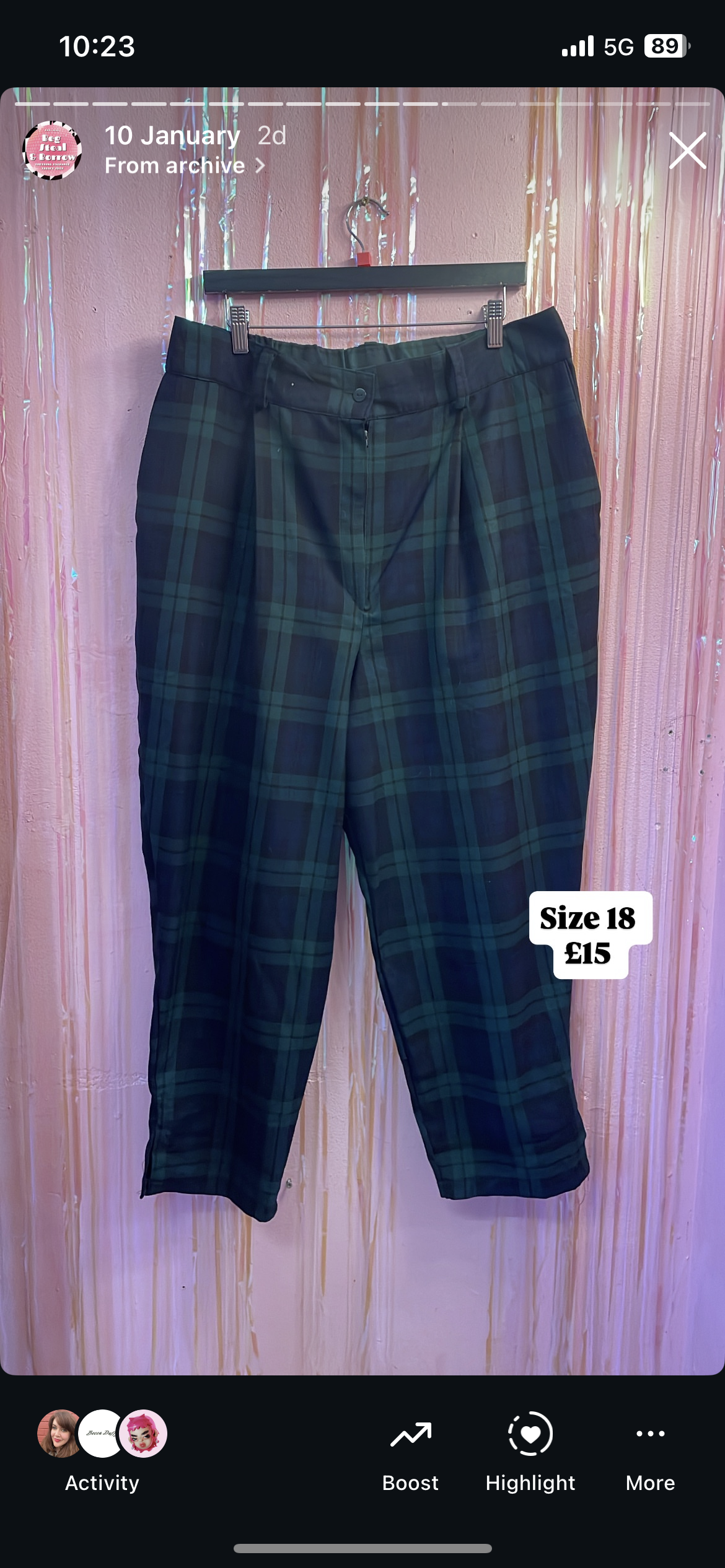 Plaid trousers
