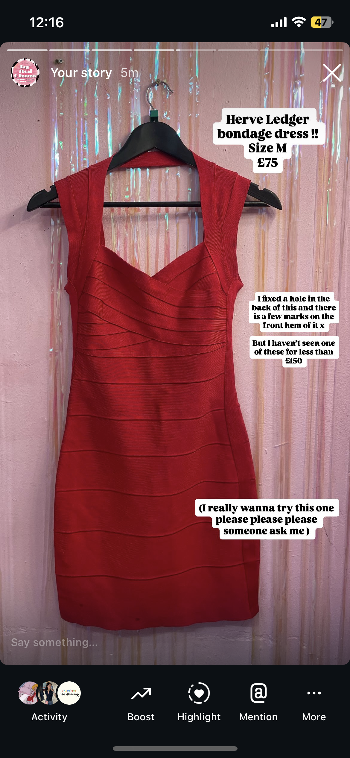 Herve ledger dress