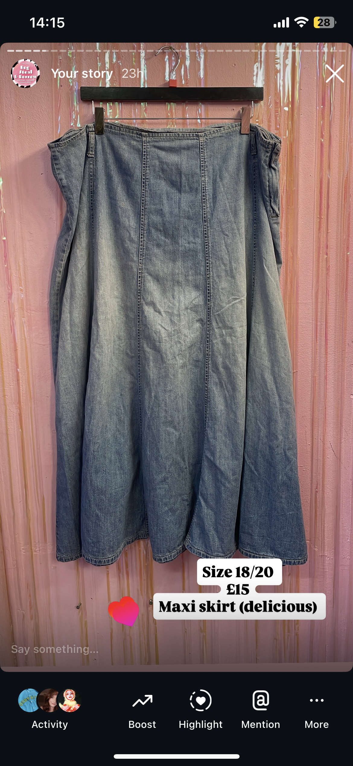 Denim skirt