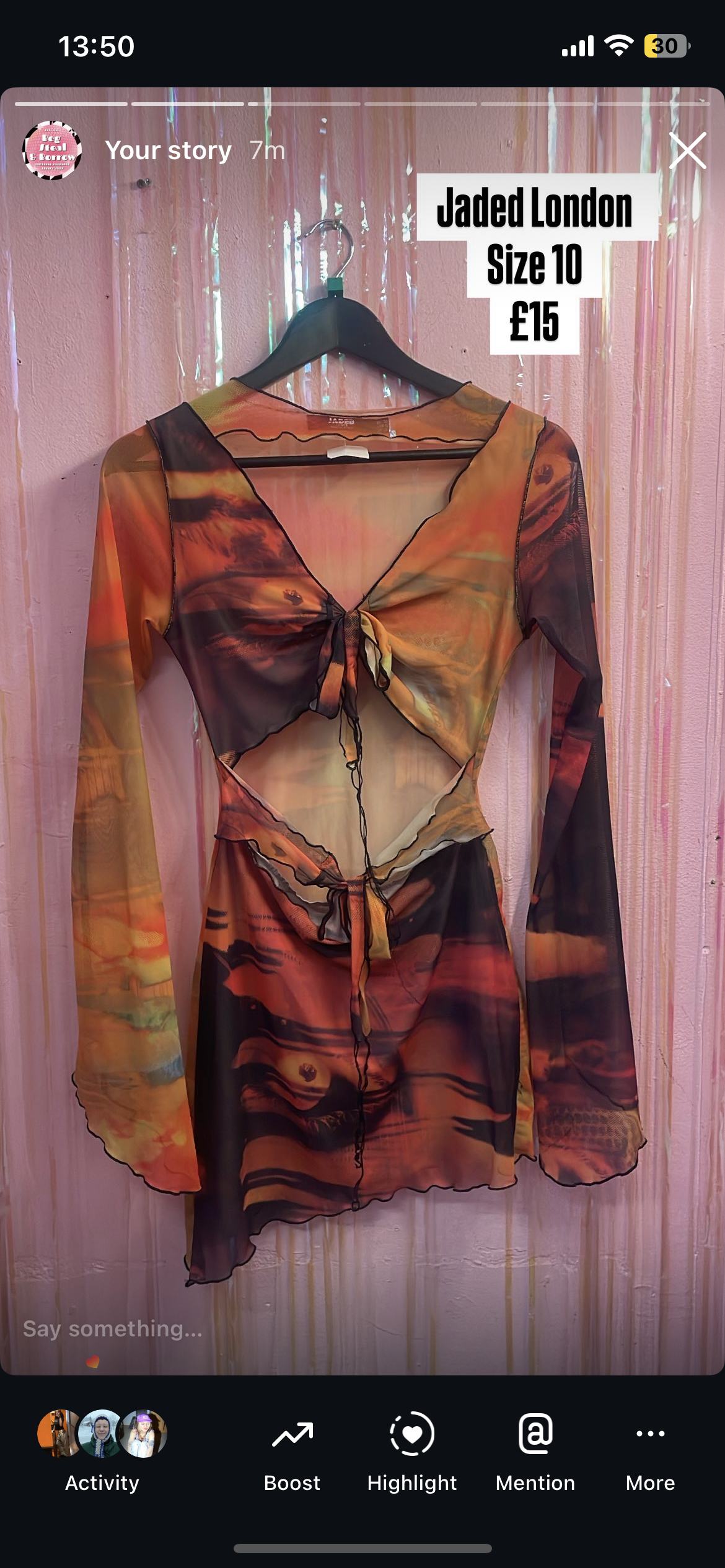 Jaded London dress