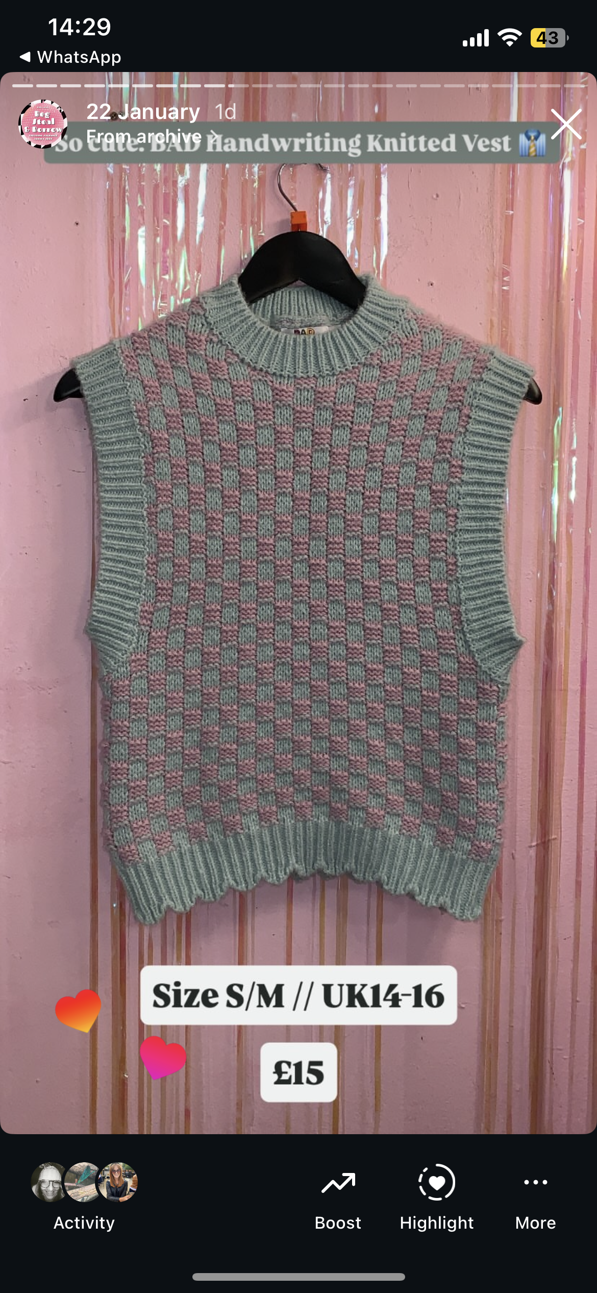 Knitted vest