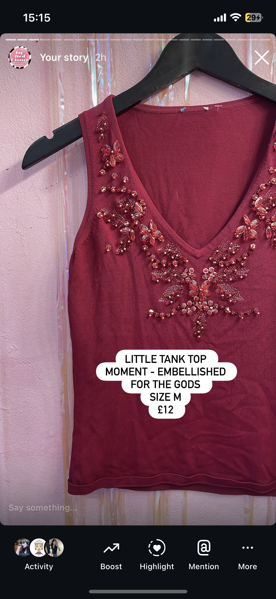 Sparkley top for a sparkley person
