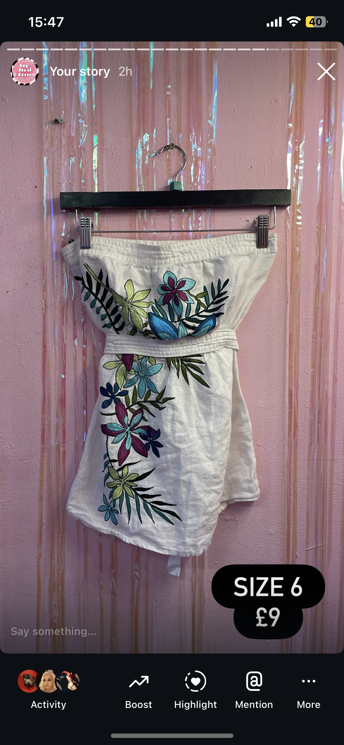 Floral halter
