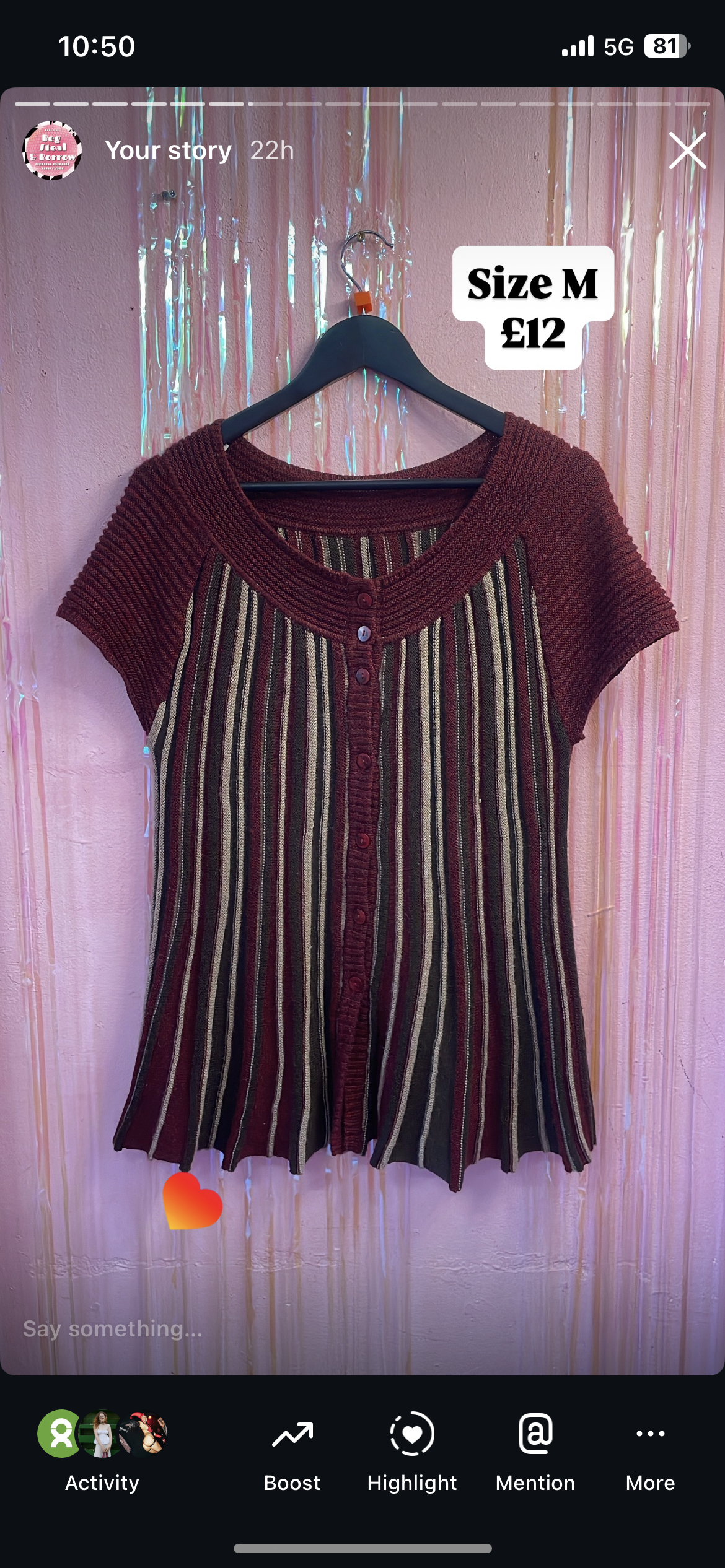 Brown cardi