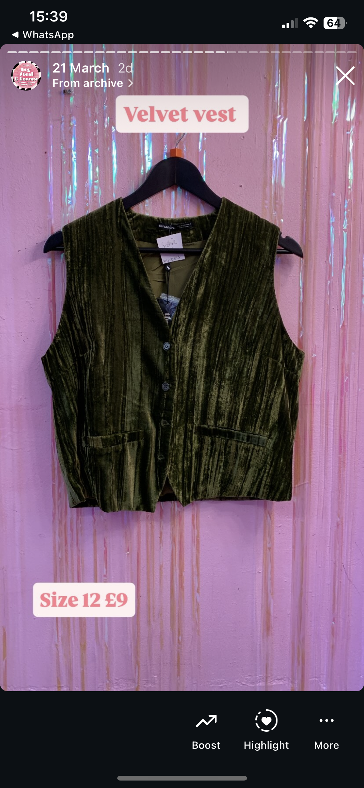 Green waistcoat