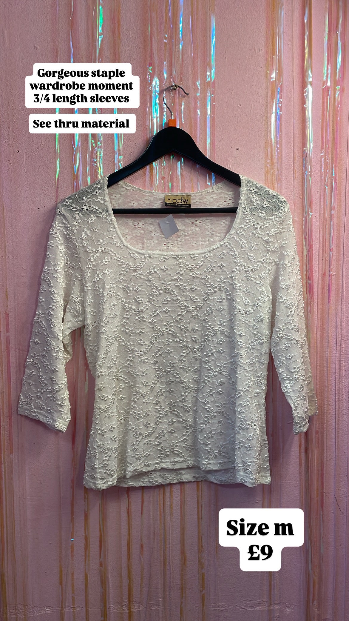 White lace top