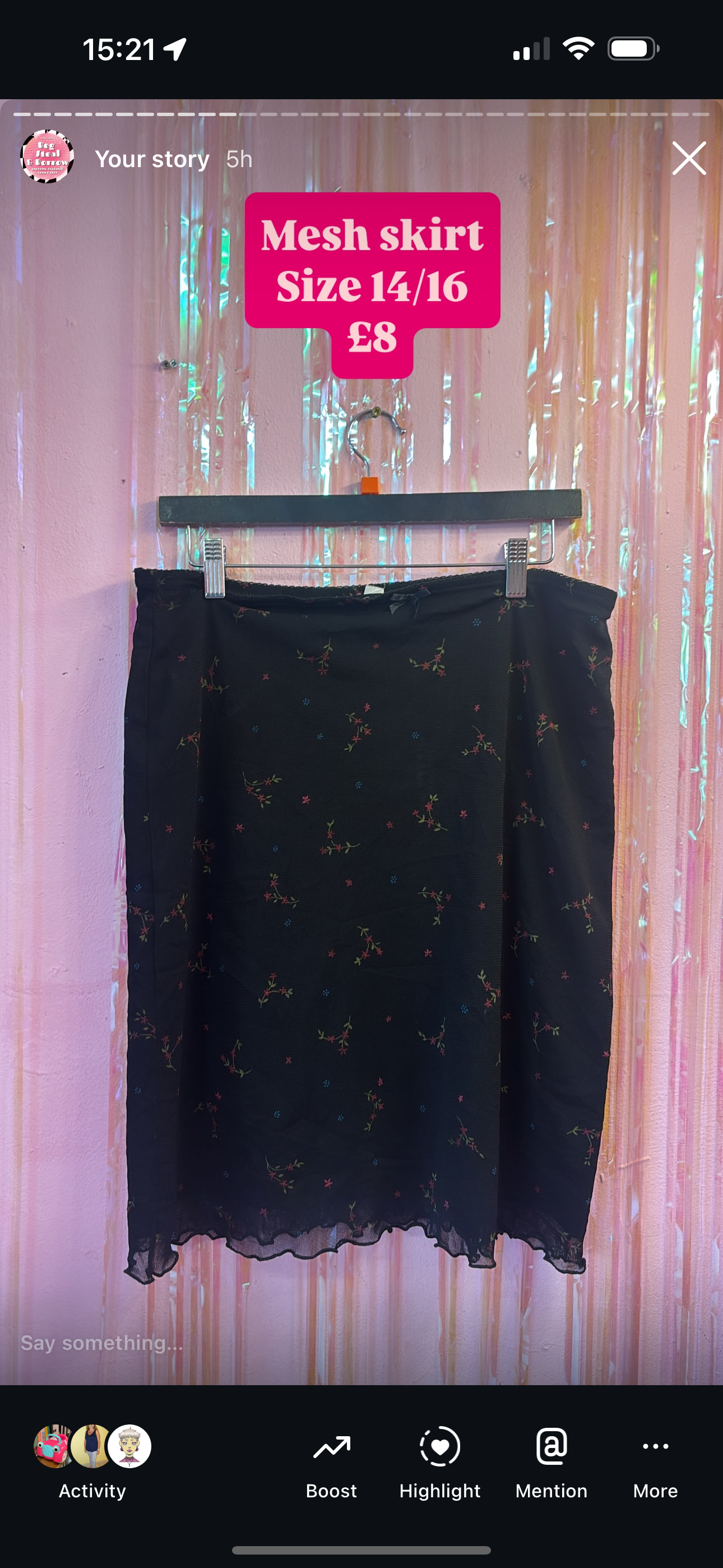Mesh skirt