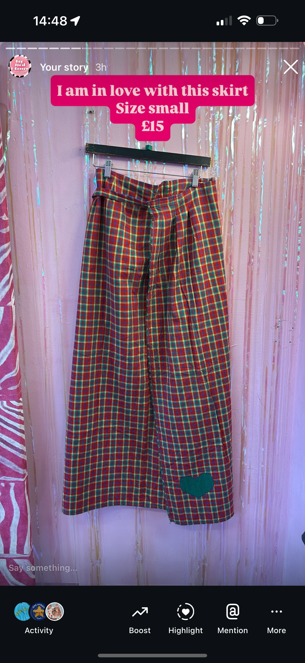 Tartan heart skirt