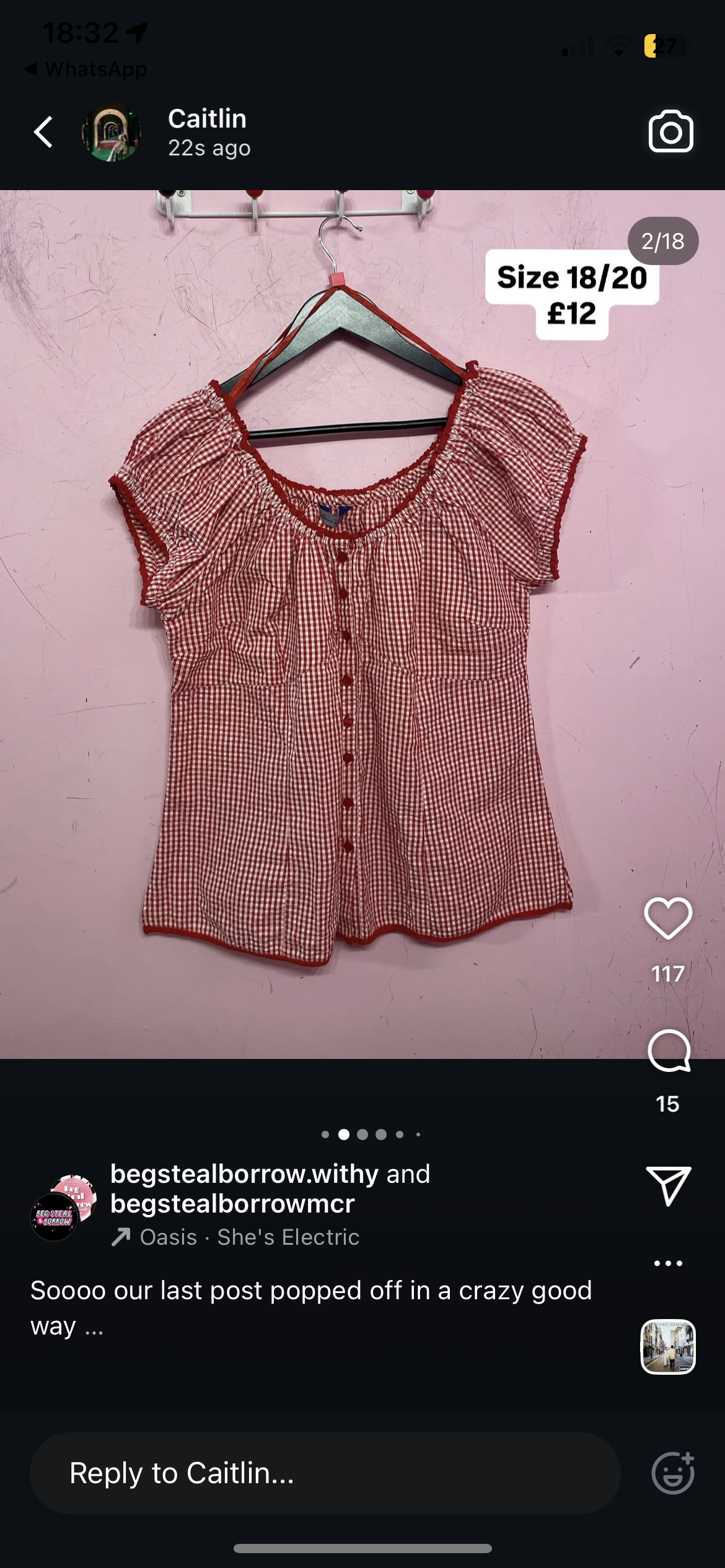 Red gingham moment