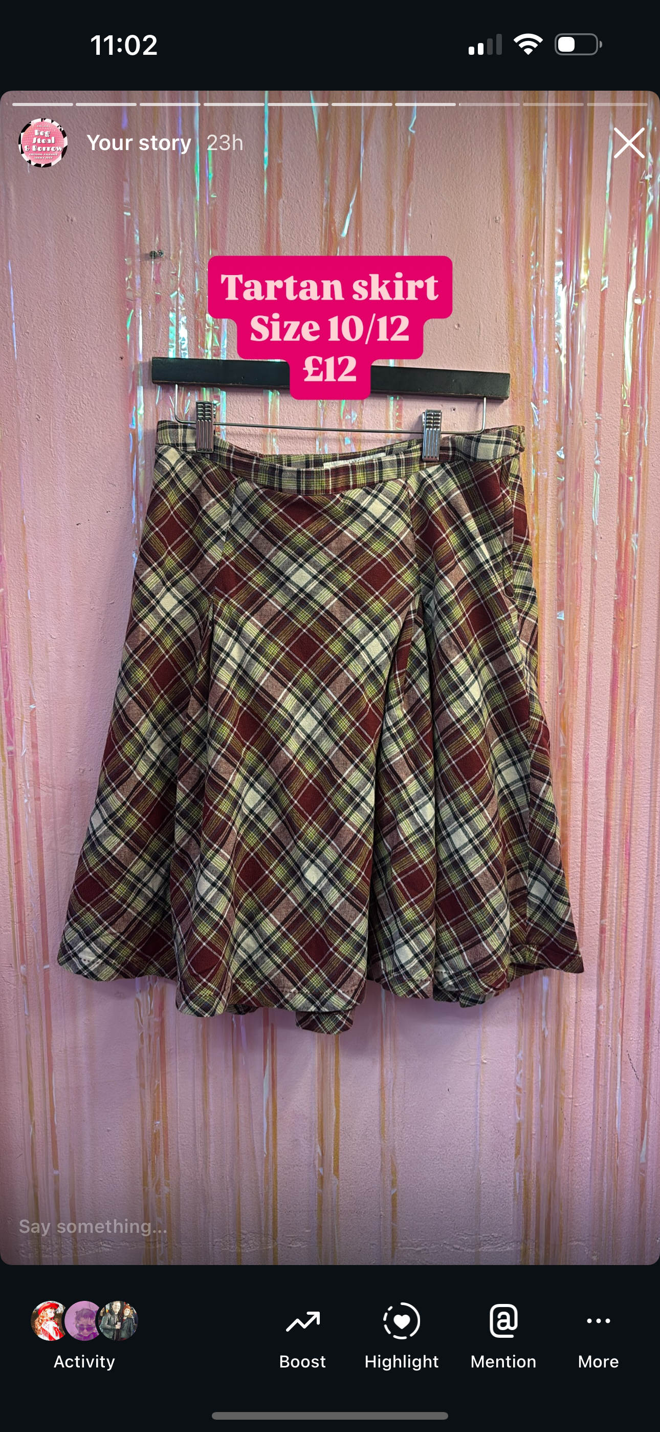 Tartan skirt