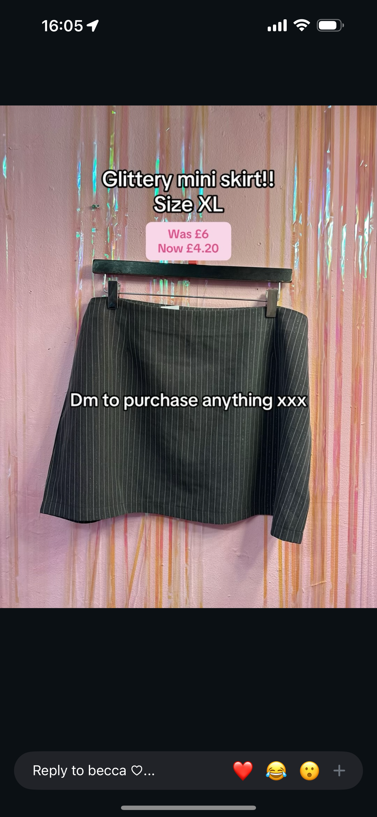 Glittery skirt