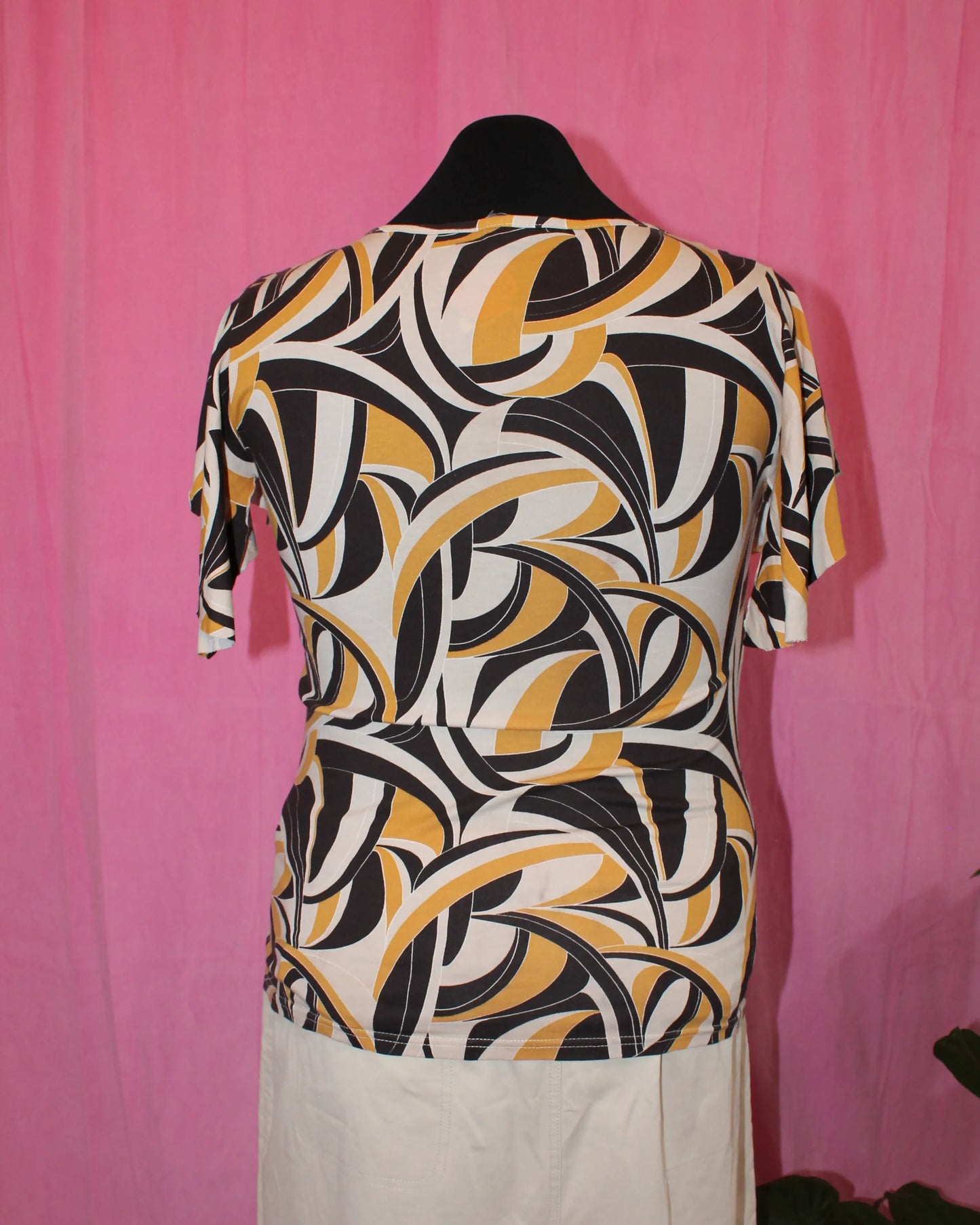 Evie | Top | Brown Abstract | Size 18/20