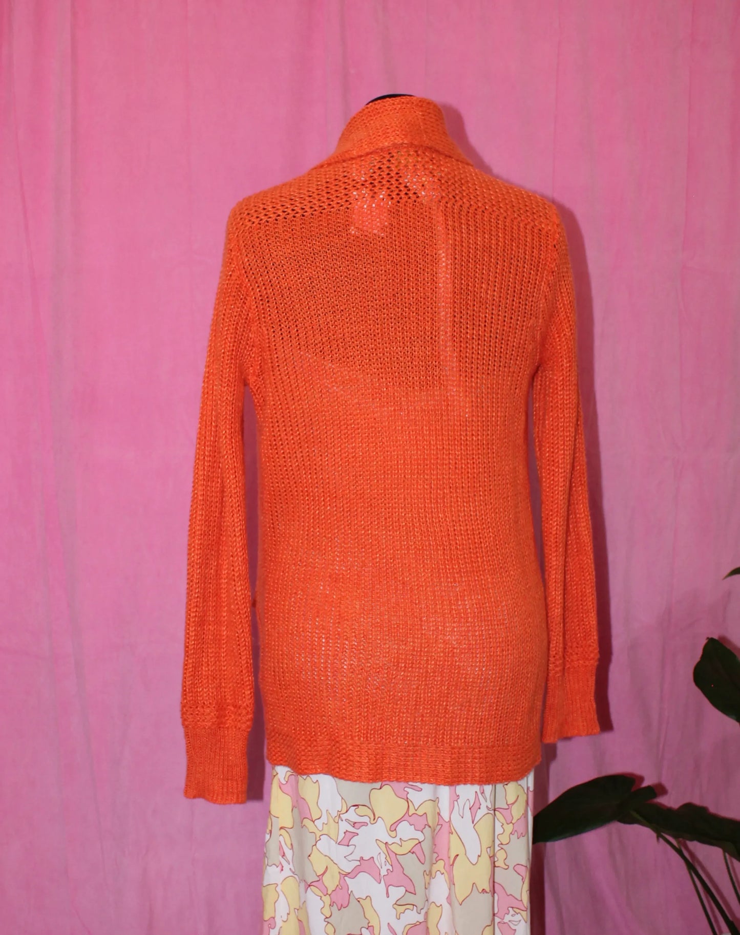 Polo Ralph Lauren | Cardigan | Orange Knit | Size M