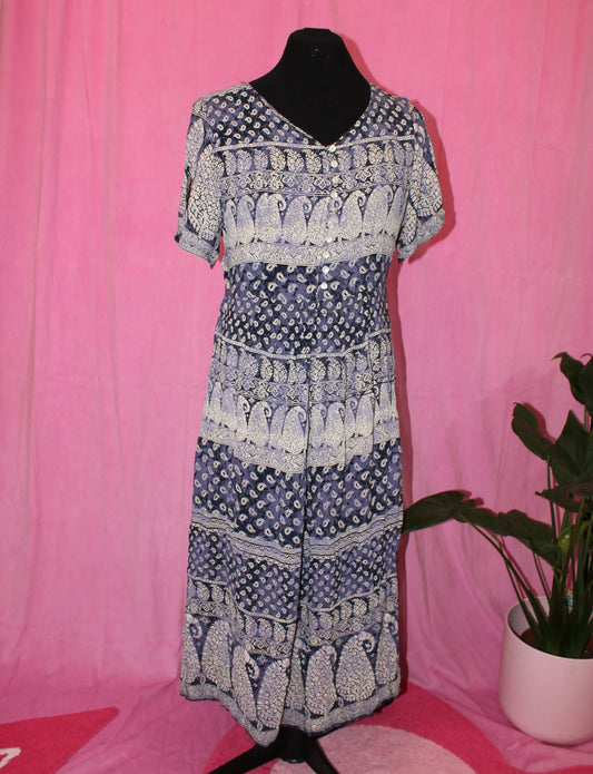 Vintage | Dress | 90's Boho Midi | Size M