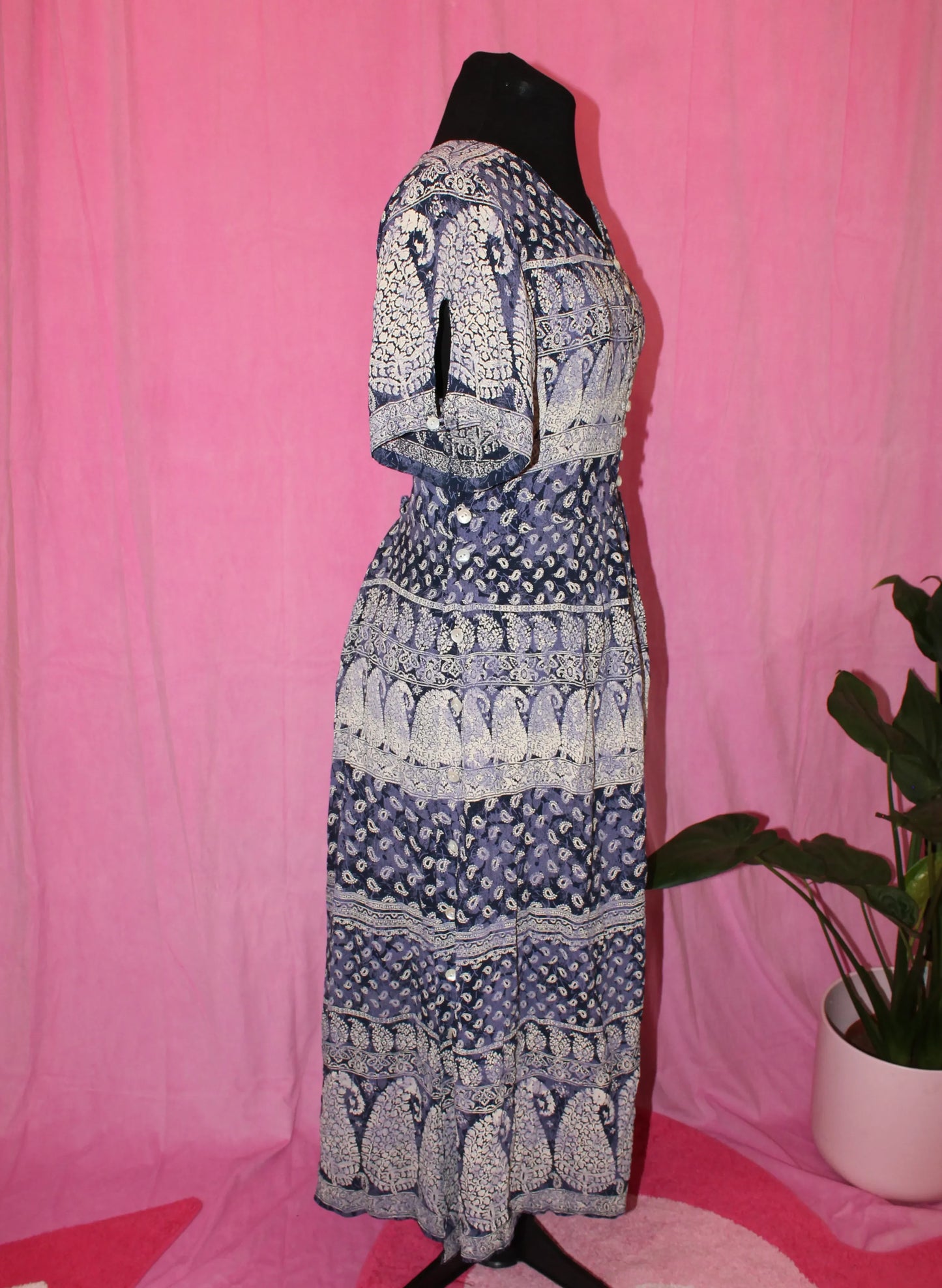 Vintage | Dress | 90's Boho Midi | Size M