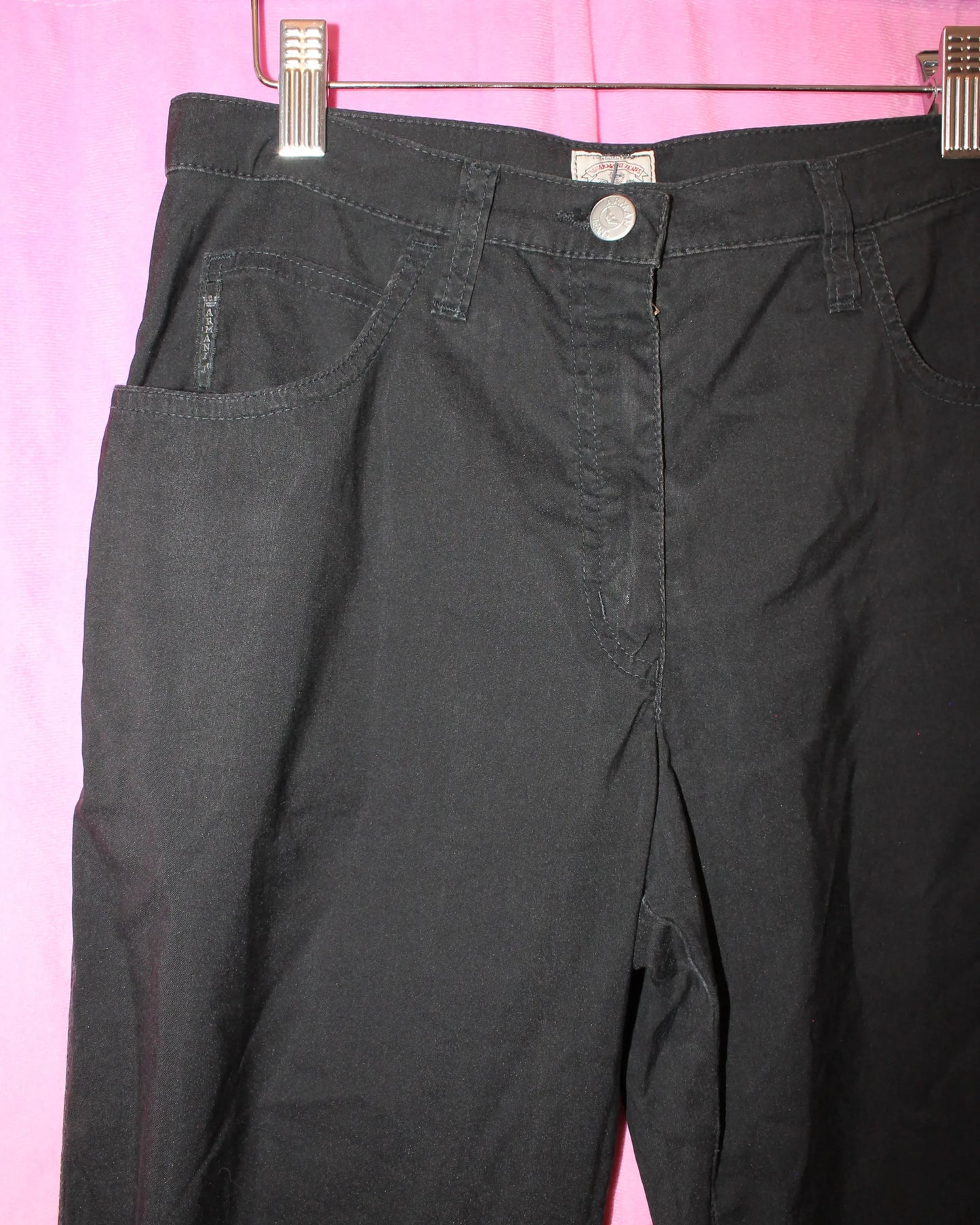 Armani | Trousers | Black Straight Leg Jeans | Size XS