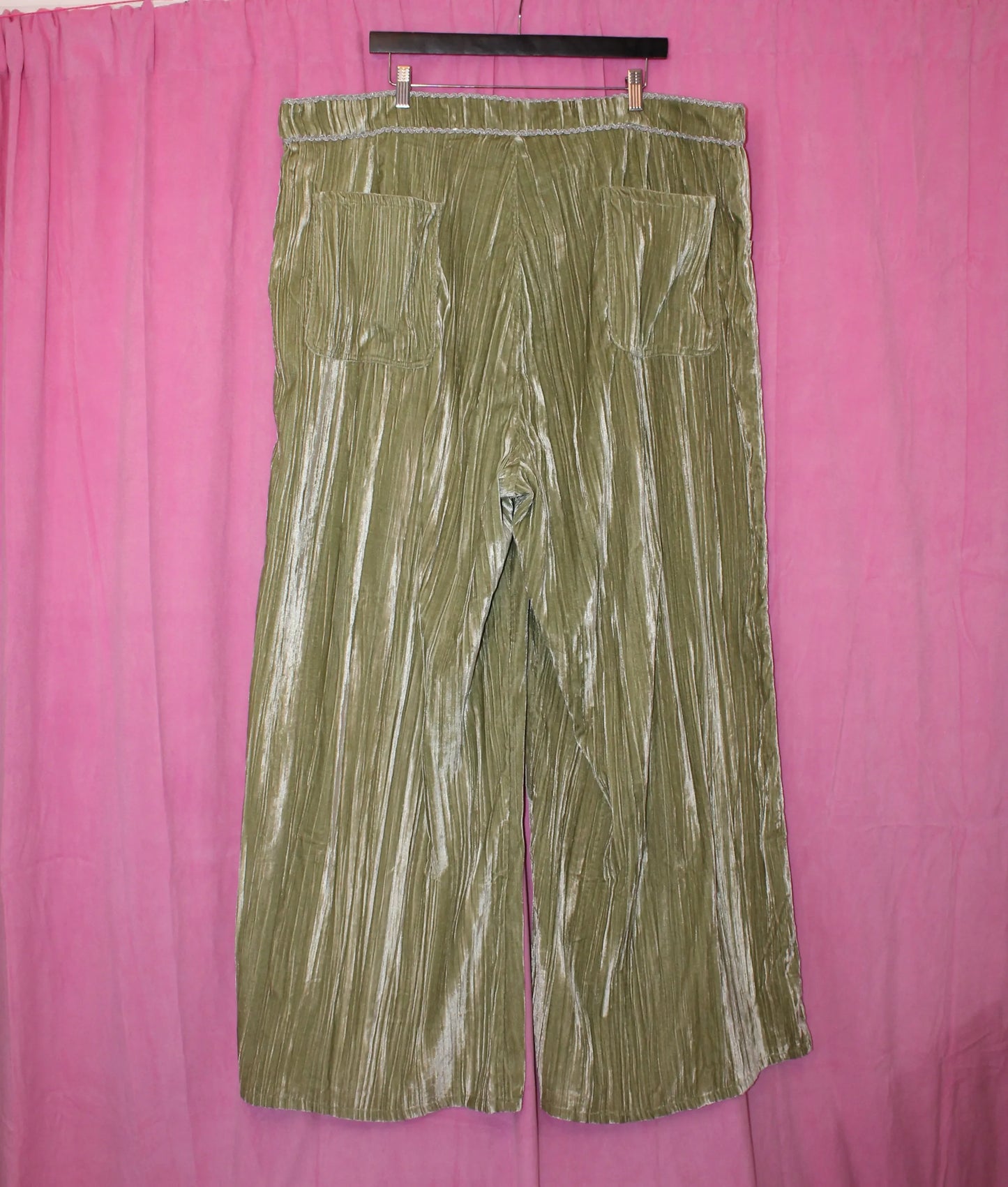 Neon Rose | Trousers | Velvet Wide Leg BNWT | Size 24