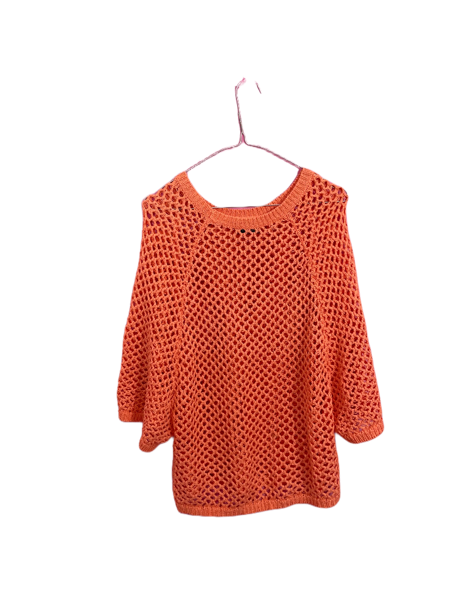 DKNY Bat Wing Crochet Top- Size M