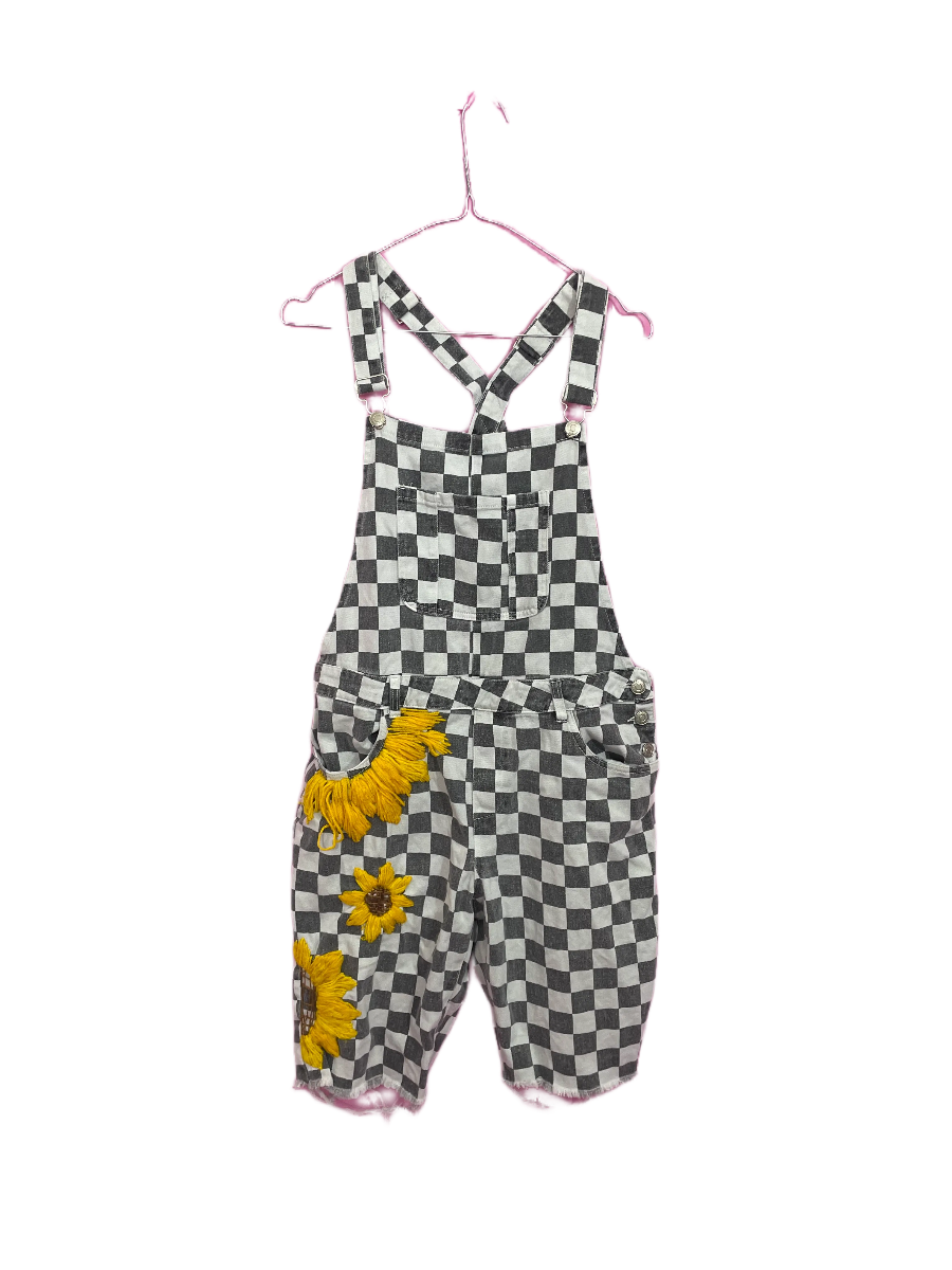 Embroidered Dungarees- Size 12/14