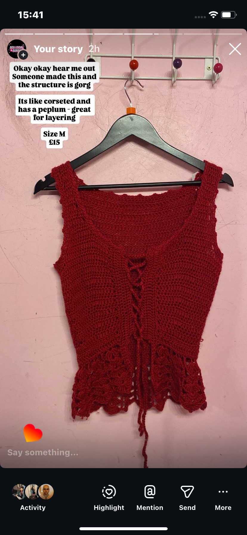 Crochet waistcoat