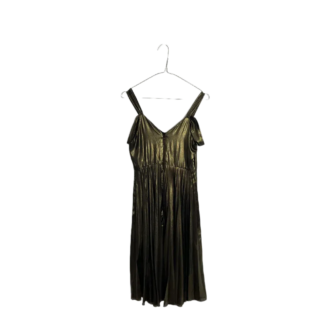 Topshop Off the Shoulder Gold Dress- Size 8