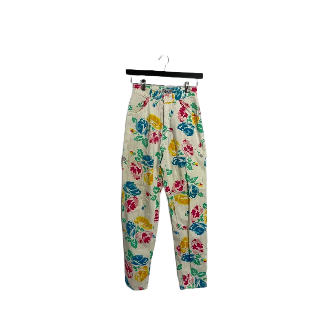 Vintage floral trousers- XS