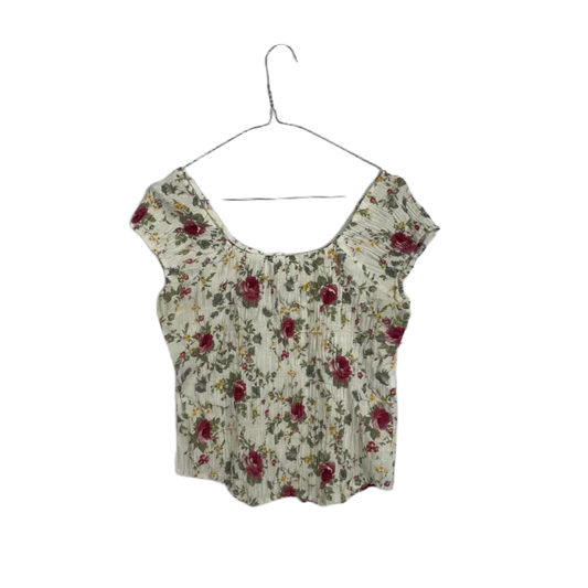 Elastic Floral Top- Size M