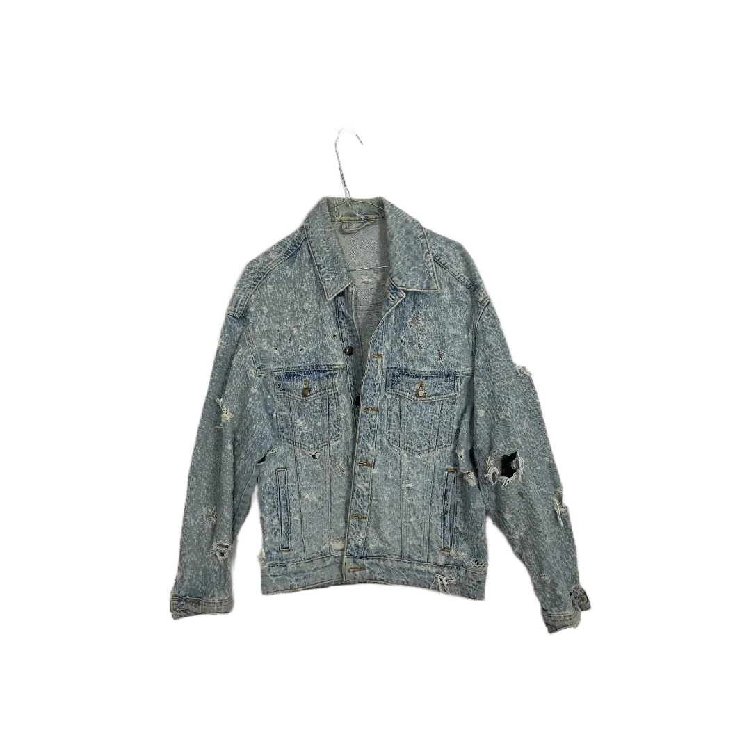 Bershka Distressed Denim Jacket- Size M