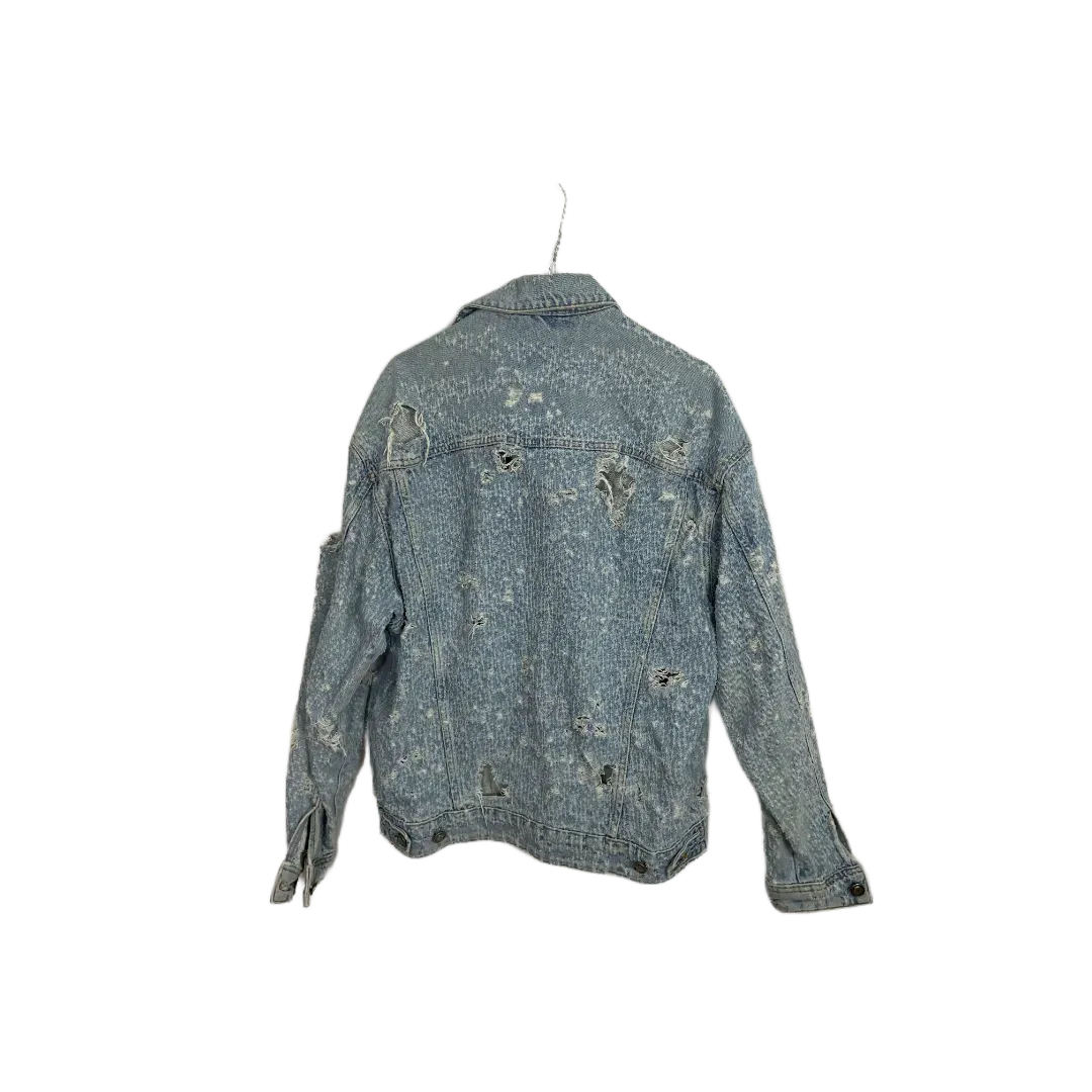 Bershka Distressed Denim Jacket- Size M