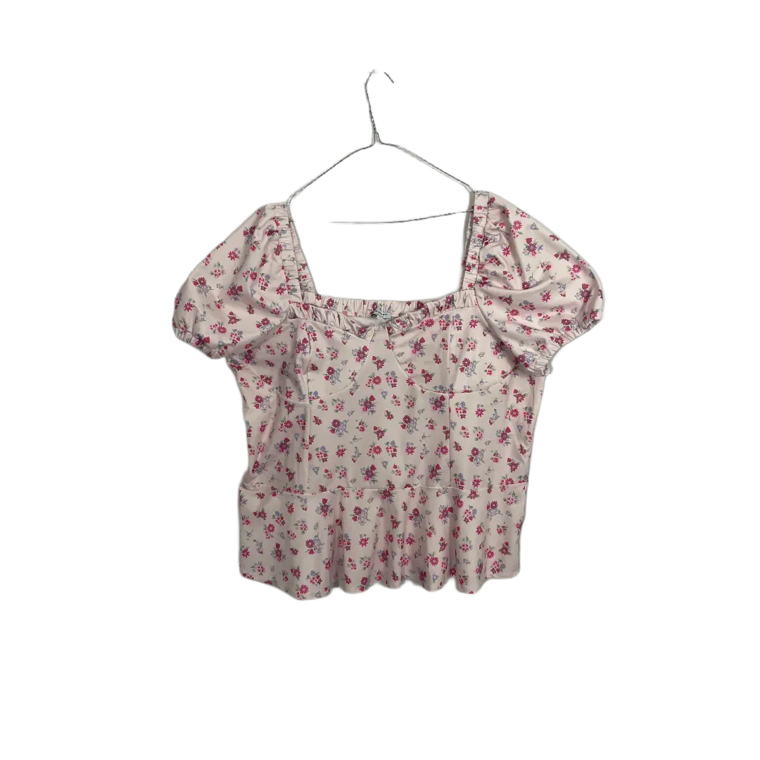 Simply Be Floral Peplum Top - Size 24