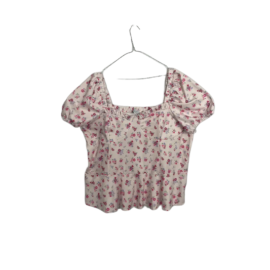 Simply Be Floral Peplum Top - Size 24