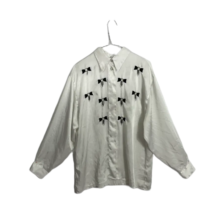 Beaded Tassle Dress Shirt- Size M