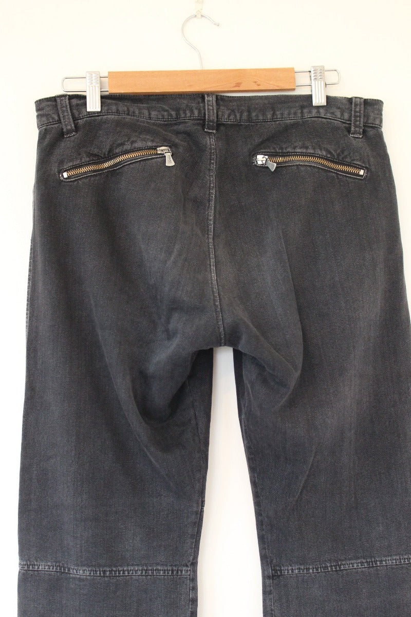 Versace Low Rise Jeans w/ Zip Detail- Size M