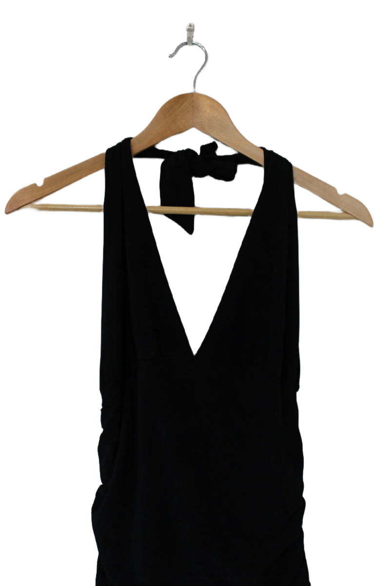 Black and Brown Halter Dress- Size M 12