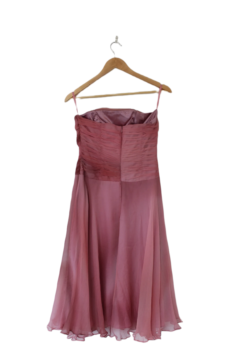 Strapless Pink Monsoon Dress- Size S 10