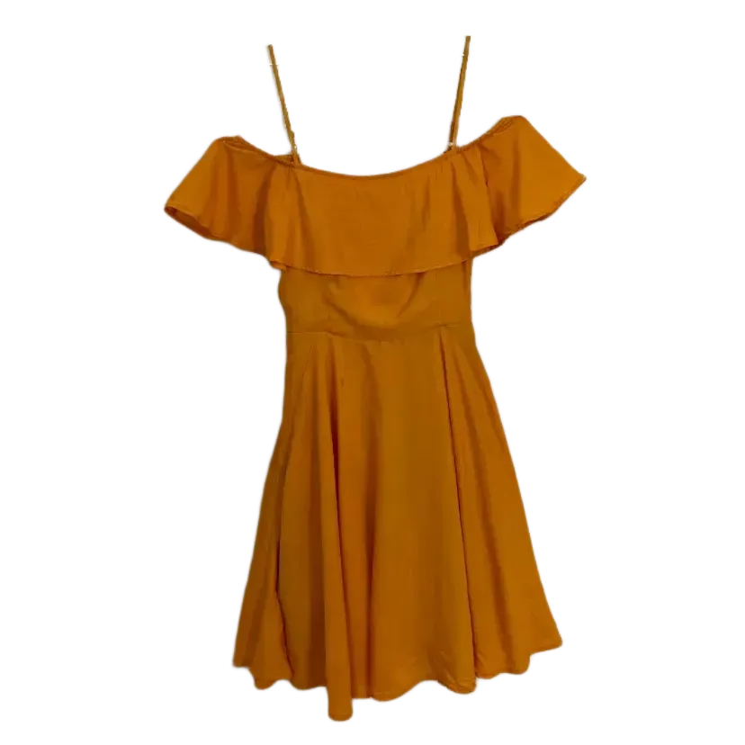 Orange Off The Shoulder Dress- Size S