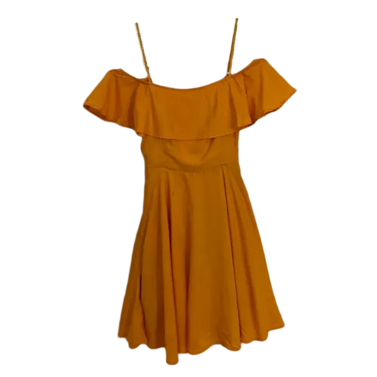 Orange Off The Shoulder Dress- Size S