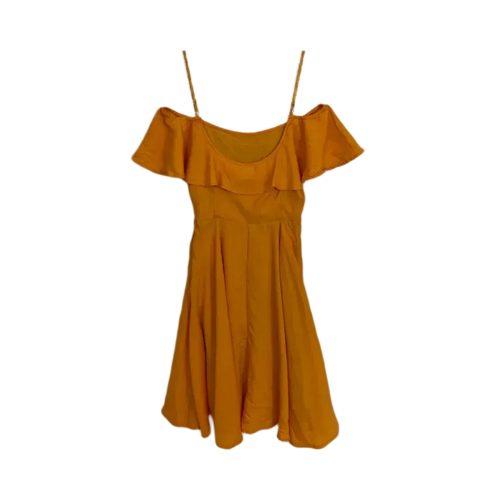 Orange Off The Shoulder Dress- Size S