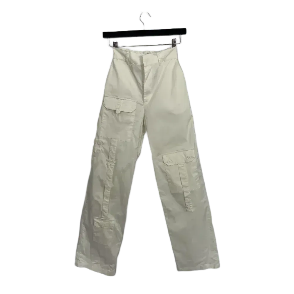 White Luxe To Kill Cargo Trousers - Size xS