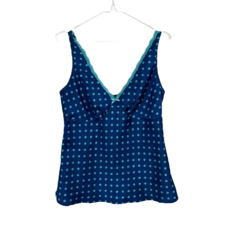 Blue Polka Dot Lace Cami - Size M