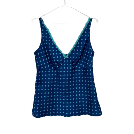 Blue Polka Dot Lace Cami - Size M